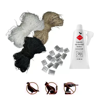 Plasă anti-porumbei pentru balcon 50 mm + montaj fără găurire