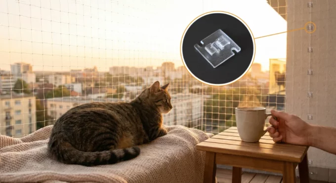 Instalarea plasei ranforsate pentru pisici